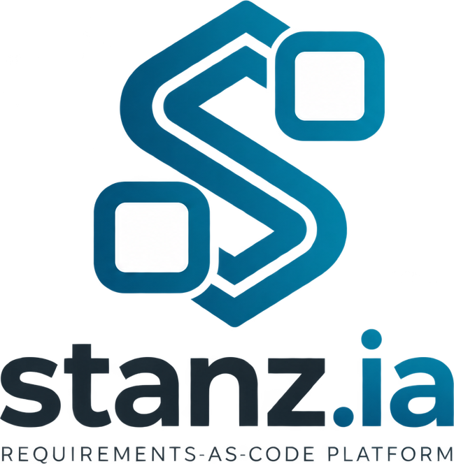 stanz.ia requirements traceability dashboard: RTM matrix, test coverage and signed manual checks